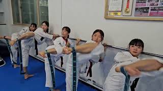 KHH 중학생 스포밴드를 이용한 옆차기 차기훈련#poomsae #taekwondo