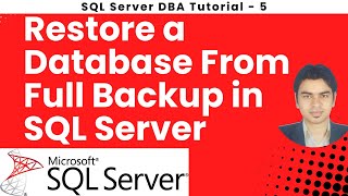 How to Restore a Database From Full Backup in SQL Server #sqlserver #restore #backup #sqldba #sql
