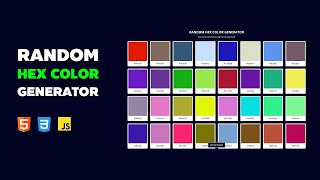 Build a Random Hex Color Generator with HTML CSS and JavaScript