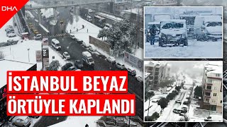 İstanbul'da kar yağışı etkili oluyor