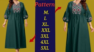 ⚘️You Don't Have To Be a Tailor⚘️So Easy Only 10 Minute Dress Pattern 💃 Stylish and Simple Pattern