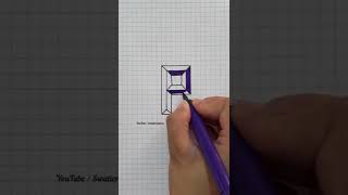 How to Draw 3d Letter ‘P’ #shorts #viral #ytshorts