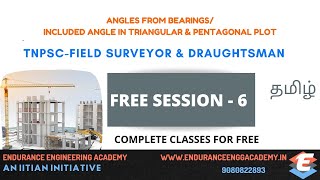 COMPASS SURVEYING PART - 2| FREE SESSION -6 | TNPSC - Field Surveyor & Draughtsman