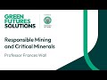 Responsible Mining and Critical Minerals | Professor Frances Wall