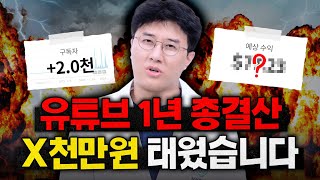 유튜브 1년 결산..ㅋㅋ 나간 돈만 X천만원?