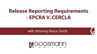 Release Reporting Requirements - EPCRA V. CERCLA