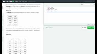 Hackerrank SQL Solution #19 Basic SQL - Employee Salaries
