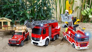 소방차 구출놀이 중장비 자동차 장난감 포크레인 트럭놀이 Fire Truck Rescue Car Toys