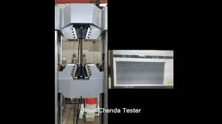 WAW 1000E Computerized Hydraulic Universal Testing Machine With 50 mm Hole For Long Tensile Sample .