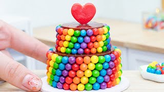 Beautiful Miniature Colorful Cake 🌈 Amazing Miniature Rainbow Chocolate Cake Decorating Ideas