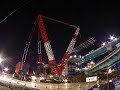 御殿場ジャンクション新東名高速道路の本線橋及びランプ橋を架設（株）電材重機liebherr_lr11350