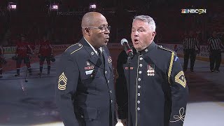 TBL@WSH, Gm4: Sergeants sing Star-Spangled Banner