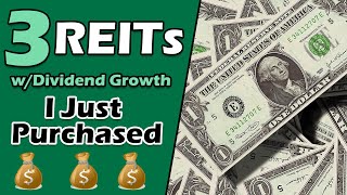 3 REITs I Just Bought for Dividend Growth | ROTH IRA Investing Update for January 2023