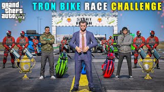 GTA 5 : TRON BIKE STREET RACE CHALLENGE || BB GAMING