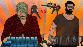 Jawan🌡️vs 🧨Salaar 2D animation part-01 epic battle | Sharuk Khan vs Prabhas | Atlee vs PrashanthNeel