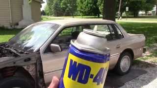 Breaking Car Windows With WD40 Spray Can