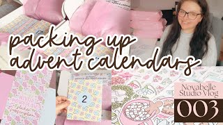 Packing Up Advent Calendars & Winter Wonderland Subscription Reveal | Studio Vlog 003 | Novabelle