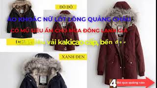 ÁO KHOÁC NỮ LÓT LÔNG QUẢNG CHÂU CÓ MŨ SIÊU ẤM CHO MÙA ĐÔNG LẠNH GIÁ MÀU LÔNG NGẪU NHIÊN