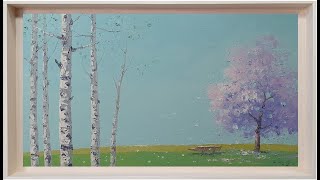 신재흥(Shin jae heung) 21 -229/ 자작나무 풍경(birch forest) 나이프로 그리기/oil painting