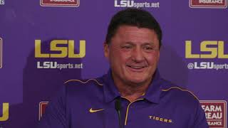 FULL Ed Orgeron press conference after dominate performance vs. Texas A&M