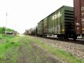 bnsf 4110 leads a 121 car freight train at old monroe.