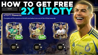 2 UTOTY FREE!! HOW TO GET 2 UTOTY PLAYERS EASILY FC MOBILE| 107 OVR RONALDO 12th MAN TOTY FC MOBILE!