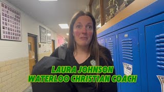 Waterloo Christian coach Laura Johnson talks win over Don Bosco