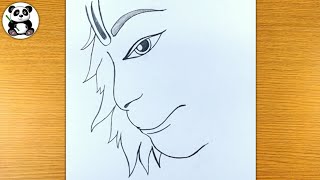 Face of hanuman ji pencil drawing | gods hanuman art | Ramayan draw