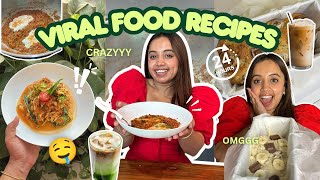 I tried viral new recipes for 24 hours😱