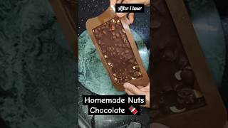 Homemade fruit \u0026 nut chocolate 🍫 #food #chocolate #homemade #shortvideo #recipe #shorts #viralvideo