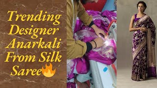 Trending🔥🔥 Anarkai Cutting Stitching Banarasi Saree Silk #trending #silk #outfit #fashion #explore