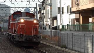 城東貨物線 DD51-757号機 貨物列車 放出 2011.01.20