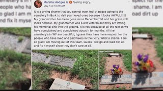 Burkburnett residents unhappy with the upkeep of cemetery's graves