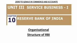 organisational structure of RBI commerce 11th std