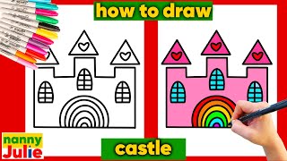 How to draw a CASTLE for princess  | Nanny Julie