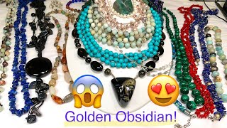 😱 Gold Obsidian! Labradorite! & More! 😁 4Lbs Jewelry Unboxing & Sale! #jewelryunboxing