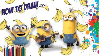 HOW TO DRAW A Minions | DRAWING AND COLORING