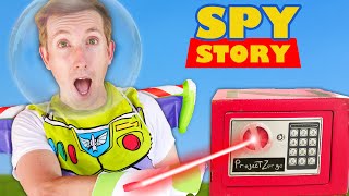 RED SAFE BLOWN OPEN! Spy Ninjas Playing Toy Story Challenges vs Hacker to Sneak into Friend Game