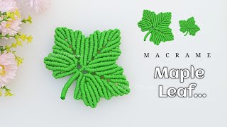 Macrame maple leaf | DIY maple leaf with macrame for beginners tutorial