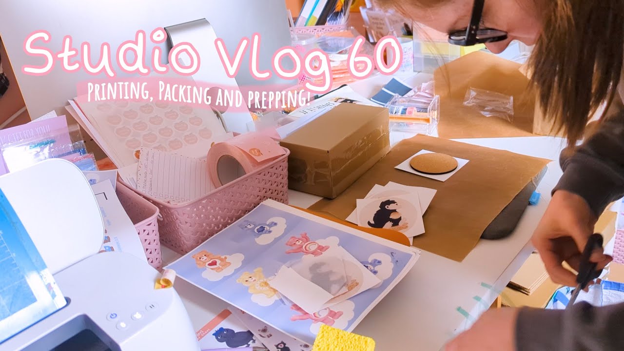 Studio Vlog 60 Printing Packing And Prepping Youtube