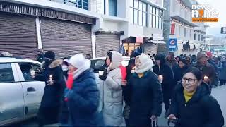 Leh: Candlelight March Held to Honour Tibet Earthquake Victims | News9