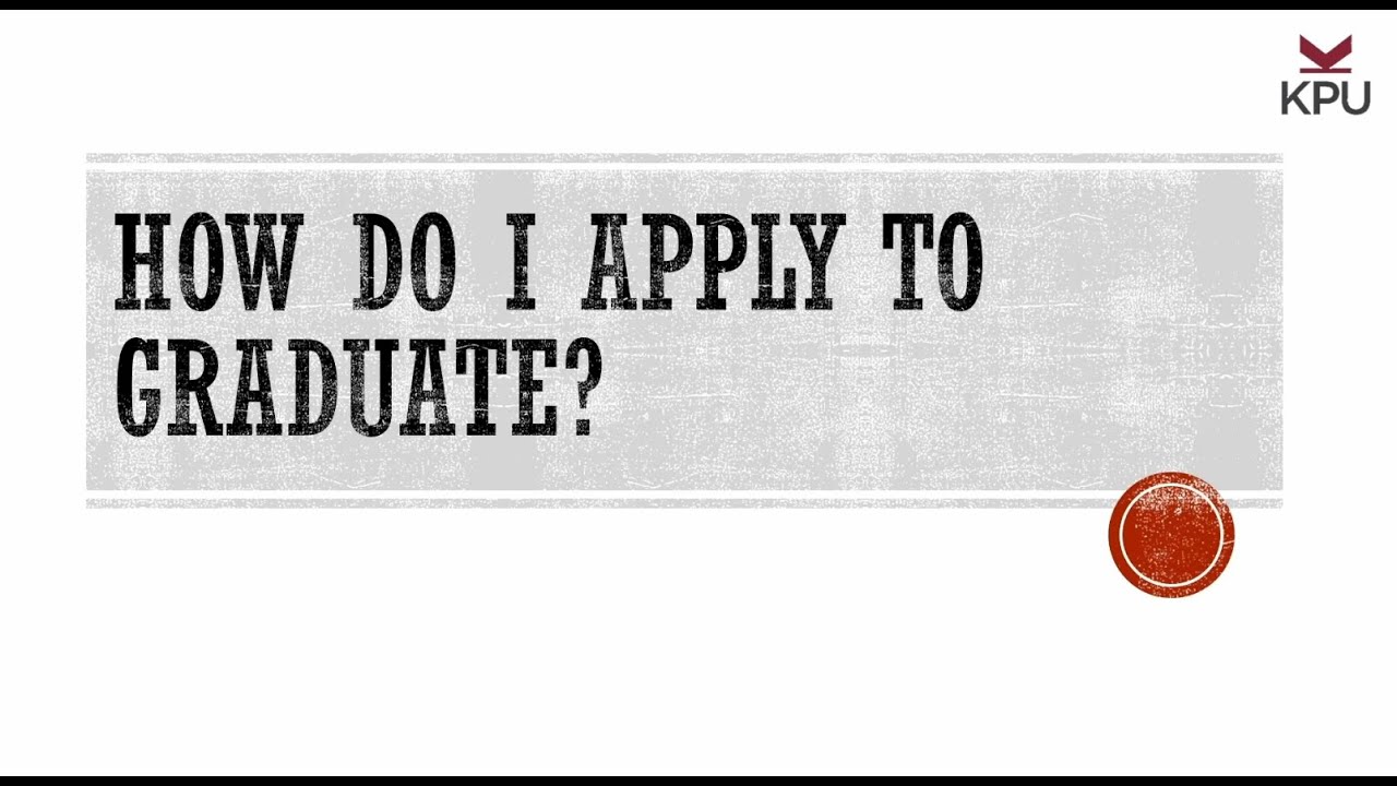 How Do I Apply To Graduate? - YouTube