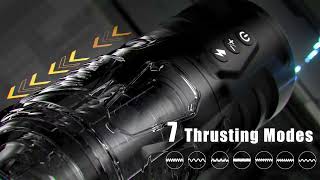 Automatic Male Masturbator 7 Thrusting Rotating Modes Suction Base Visual Window Toy