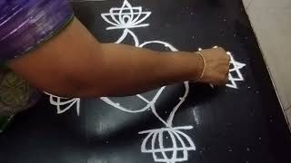 daily easy Kolam rangoli# design 🔯