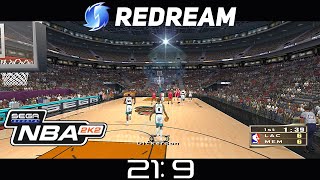 🌀 DREAMCAST NBA 2K2 ReDream Emulator 60fps 21:9 HD SEGA 🌀