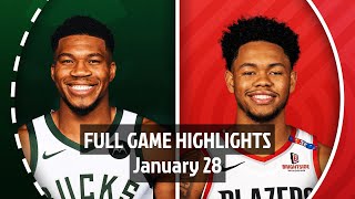 Milwaukee Bucks vs Portland Blazers | Full Game Highlights | 28 January 2025