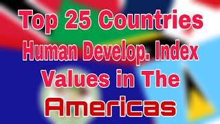 Top 25 Countries Human Development Index Values in the Americas