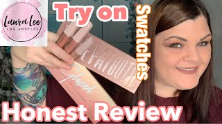 Laura Lee NUDIE PATOOTIE Eyeshadow & GLAZED Highlighter Palette Review, Swatches & Try on