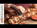 Pork spit roast with leek sausage and caul fat (ENG subs) | Grill philosophy