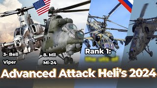 Top 10 MOST ADVANCED ATTACK HELICOPTER's in 2024 | Kamov Ka-52 OR Apache Guardian? 🚁